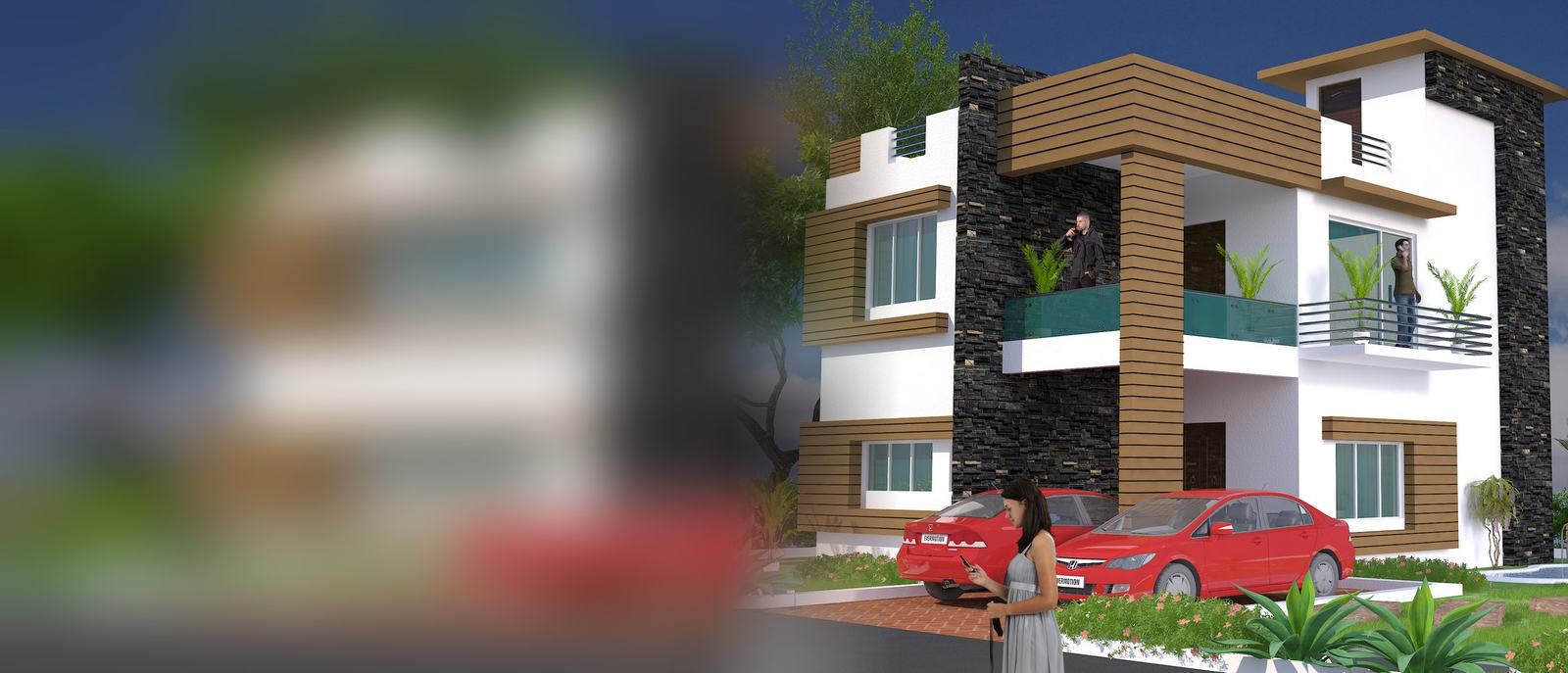 A duplex villa at SRK Green Park, architect’s drawing