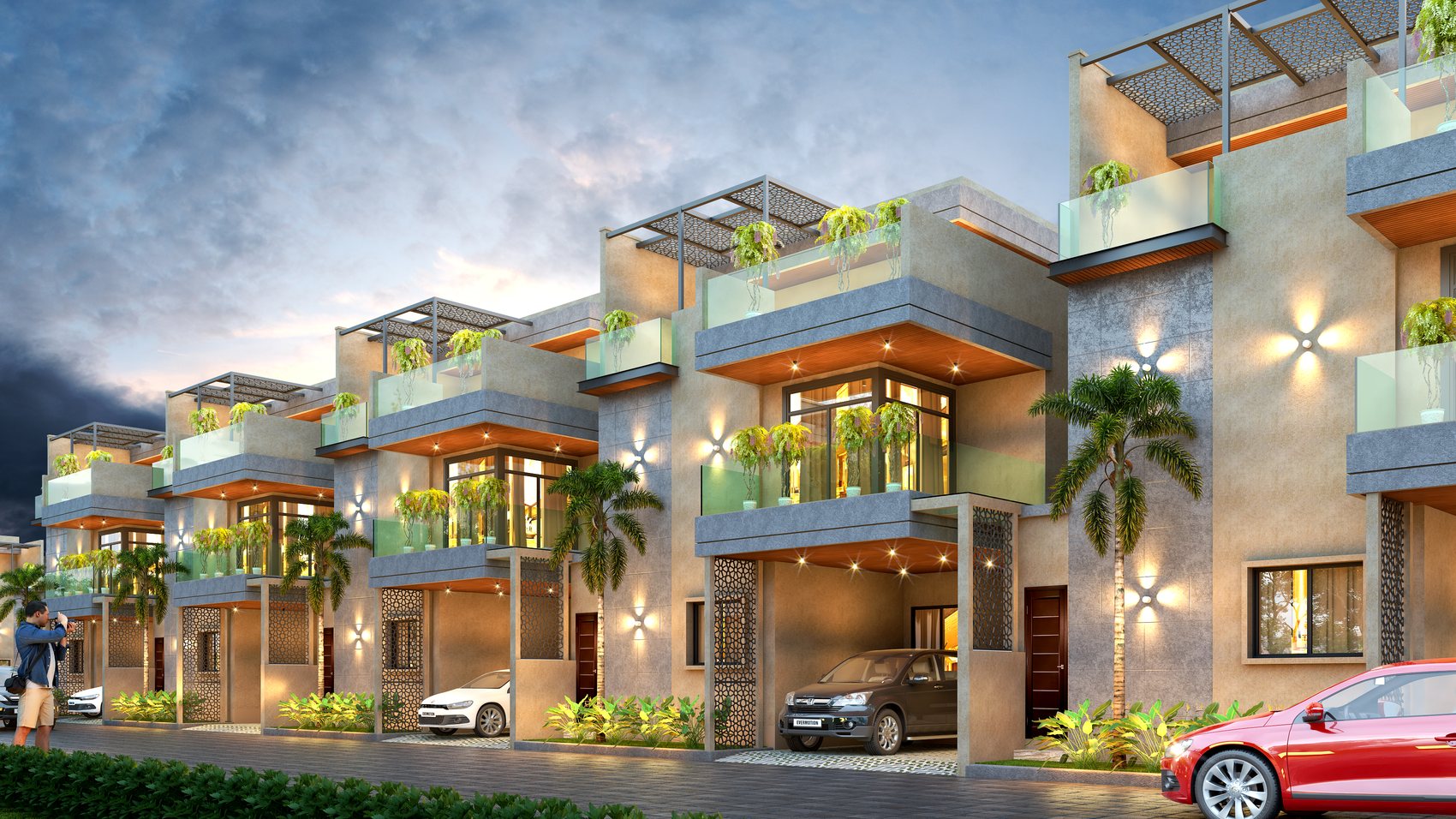 A street of villas at SRKg Purvi, architect’s view