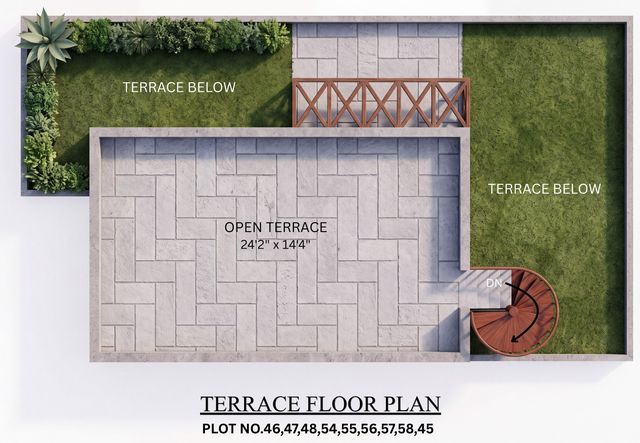 Terrace plan of the type A villa