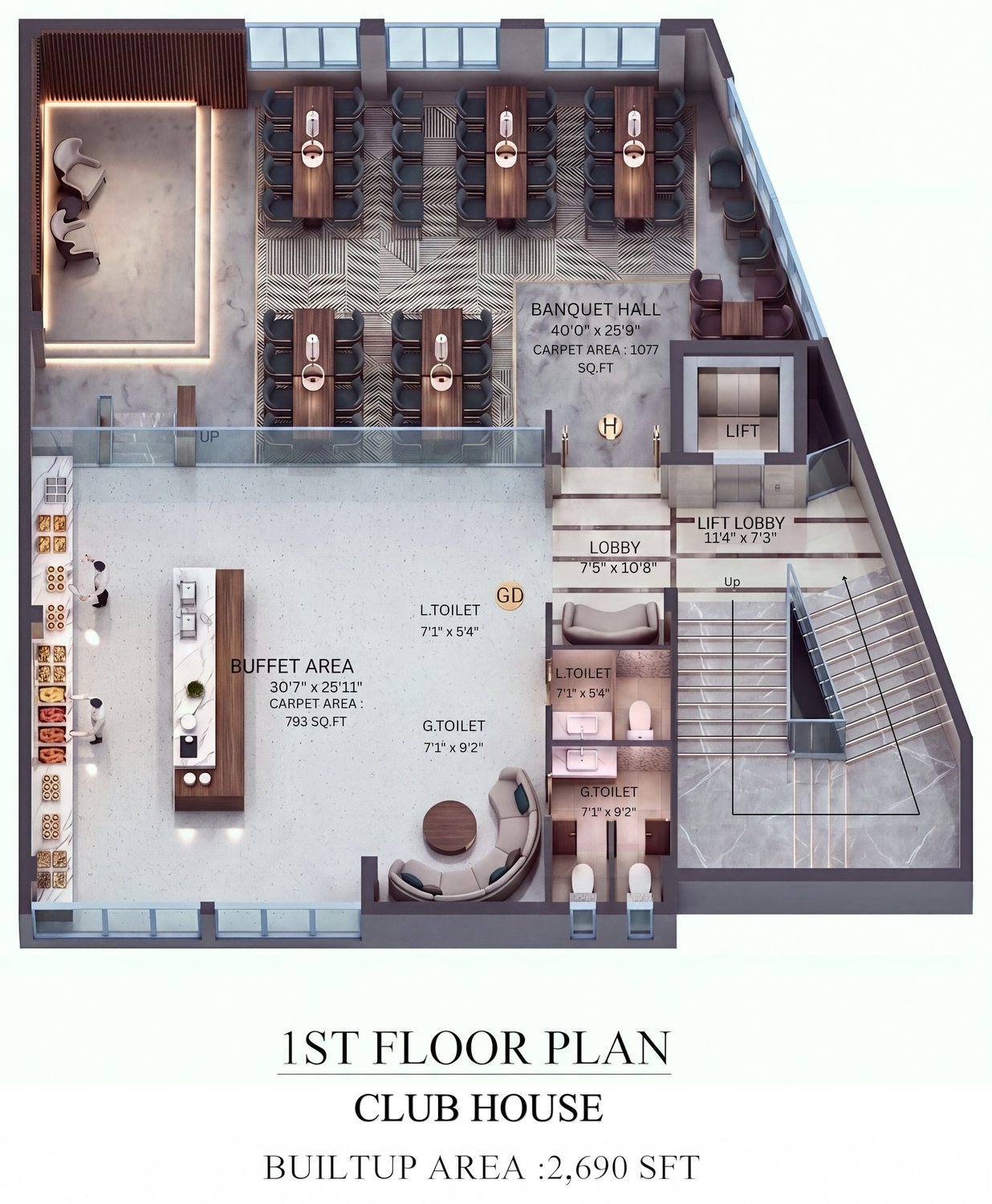 Club house first floor plan