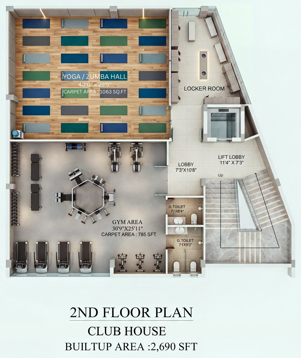 Club house second floor plan