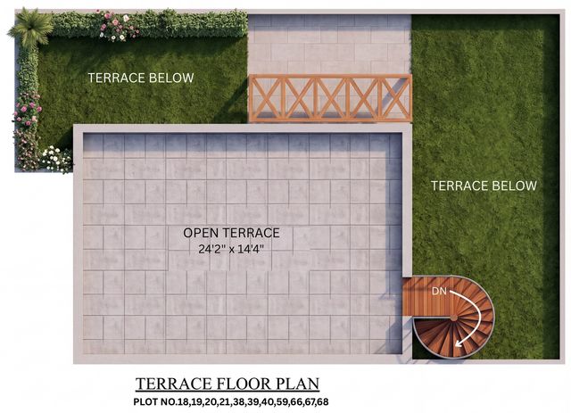 Terrace plan of the type G villa