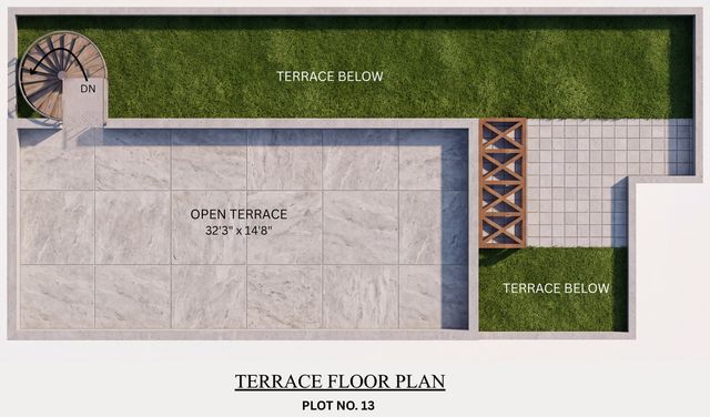Terrace plan of the type K villa