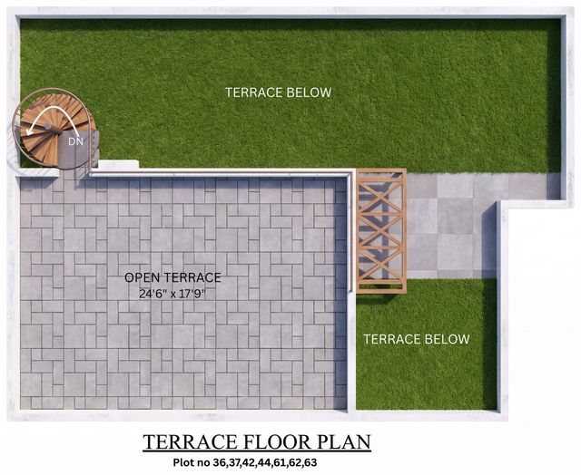 Terrace plan of the type M villa