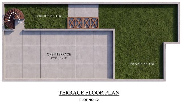 Terrace plan of the type O villa