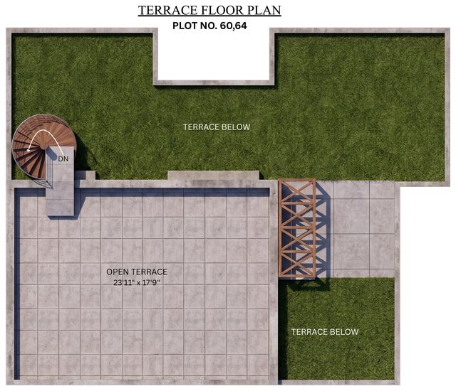 Terrace plan of the type R villa