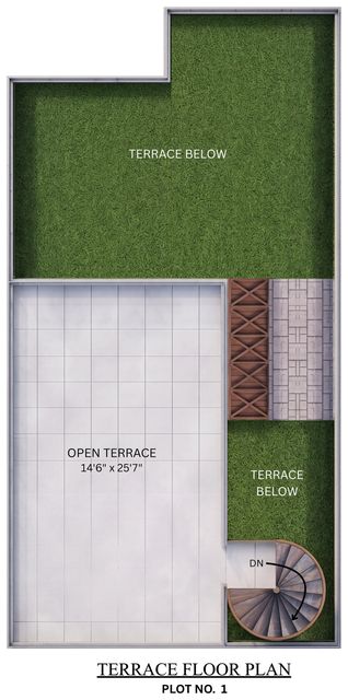 Terrace plan of the type D villa