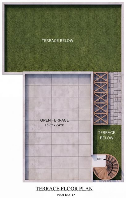 Terrace plan of the type F villa
