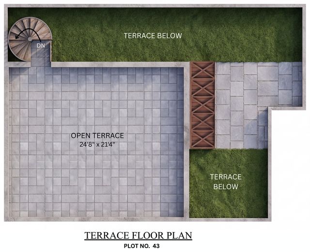 Terrace plan of the type N villa