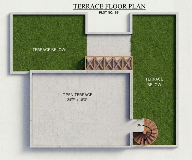 Terrace plan of the type Q villa