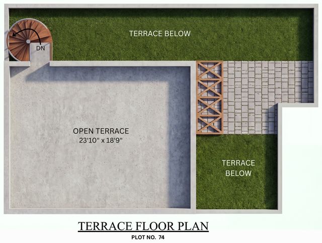 Terrace plan of the type J villa