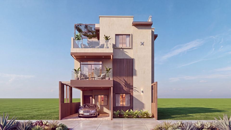 A west facing villa, architect’s view