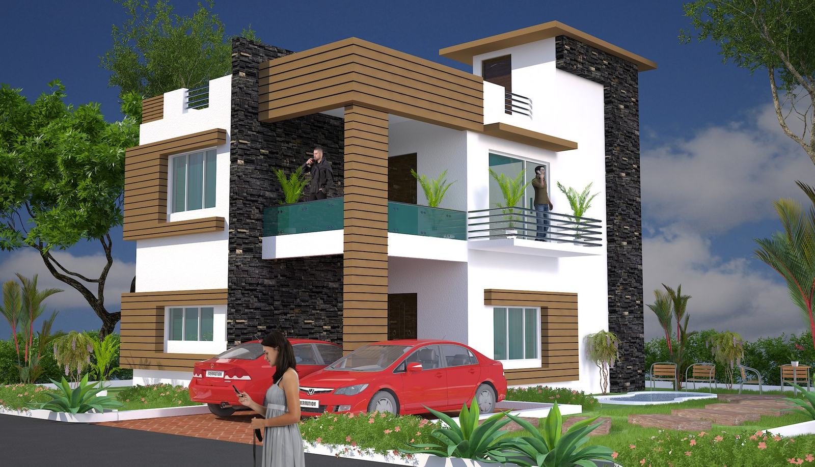 A two-floor duplex villa at SRK Green Park, architect’s drawing