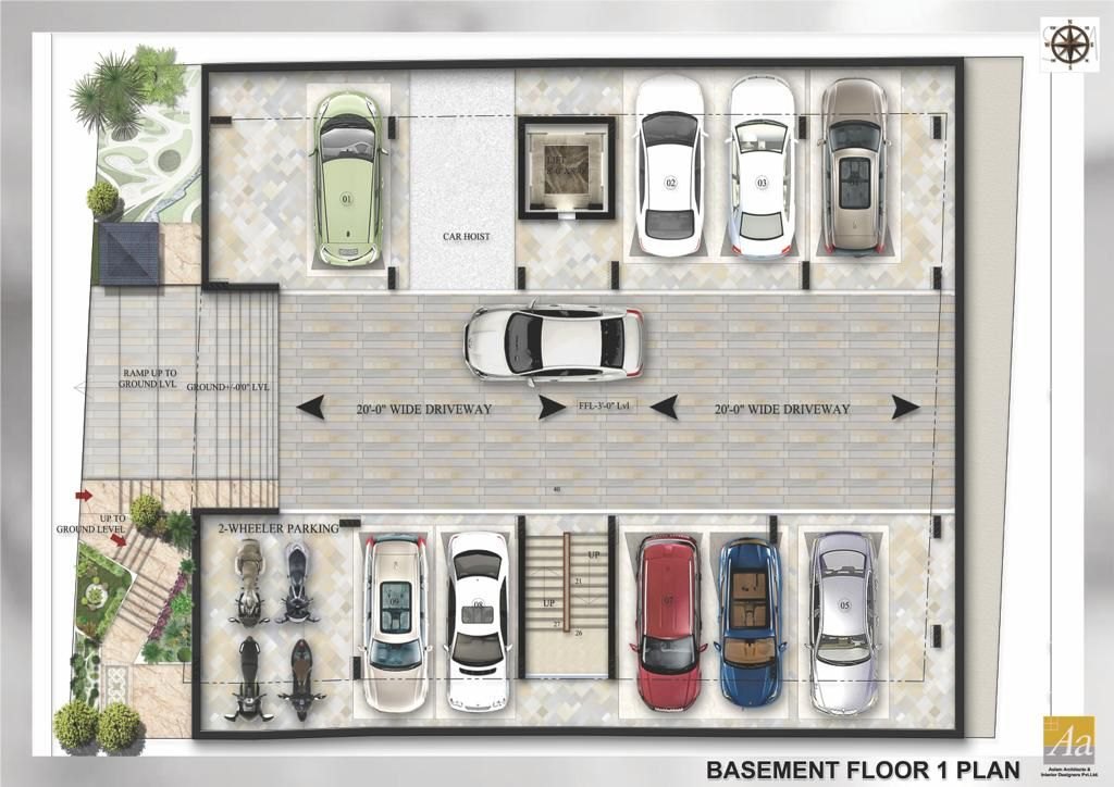 Basement 1 plan of SRKg Luxepolis